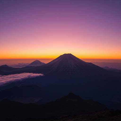 Vista del Teide en Tenerife al amanecer